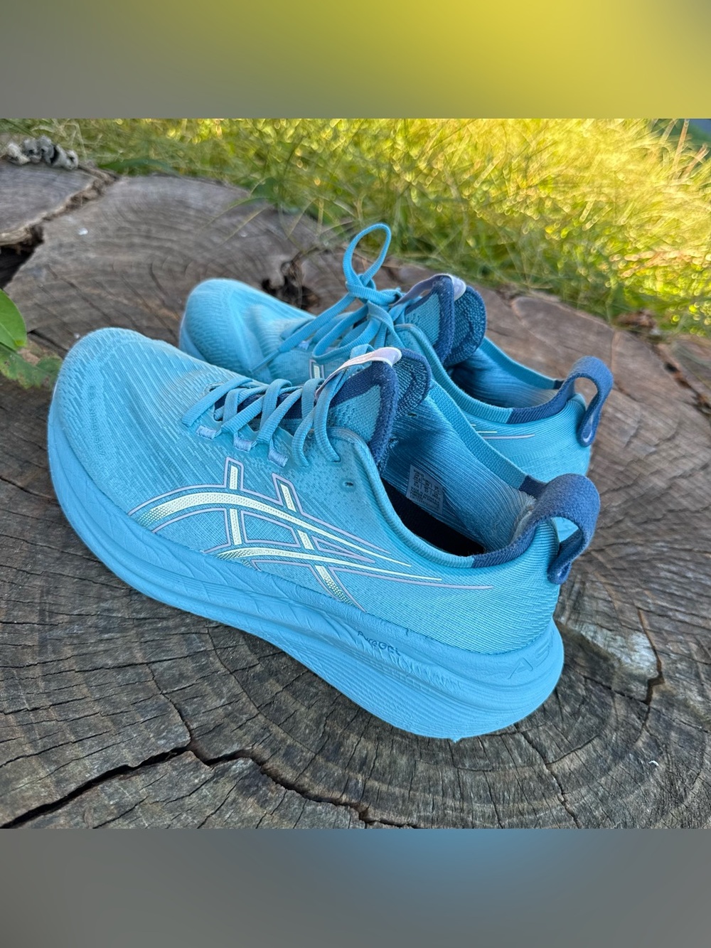 Asics Women's Turquoise Lace-Up Running Sneakers